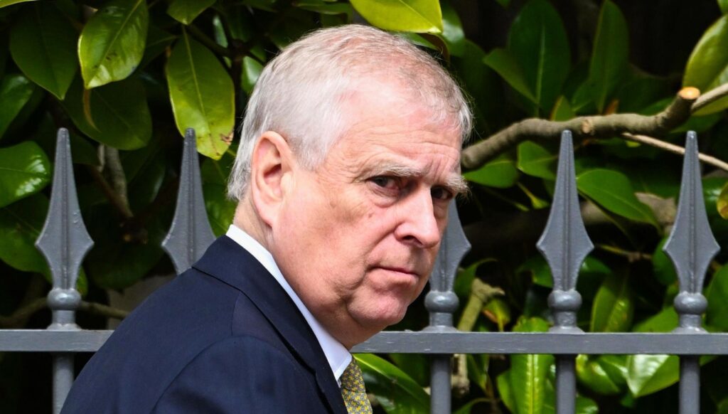 Andrew Mountbatten-Windsor looking serious