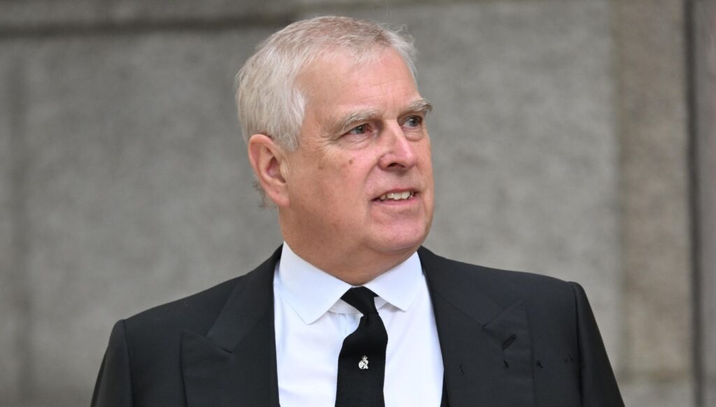 Andrew Mountbatten-Windsor at Duchess of Kent's funeral