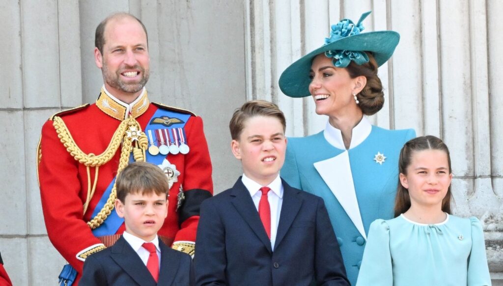 Prince William, Kate Middleton and their children at Trooping the Colour