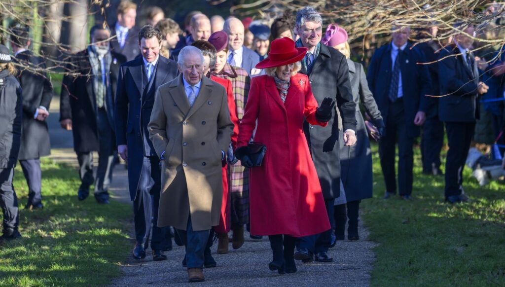Members of the royal family on Christmas Day walkabout
