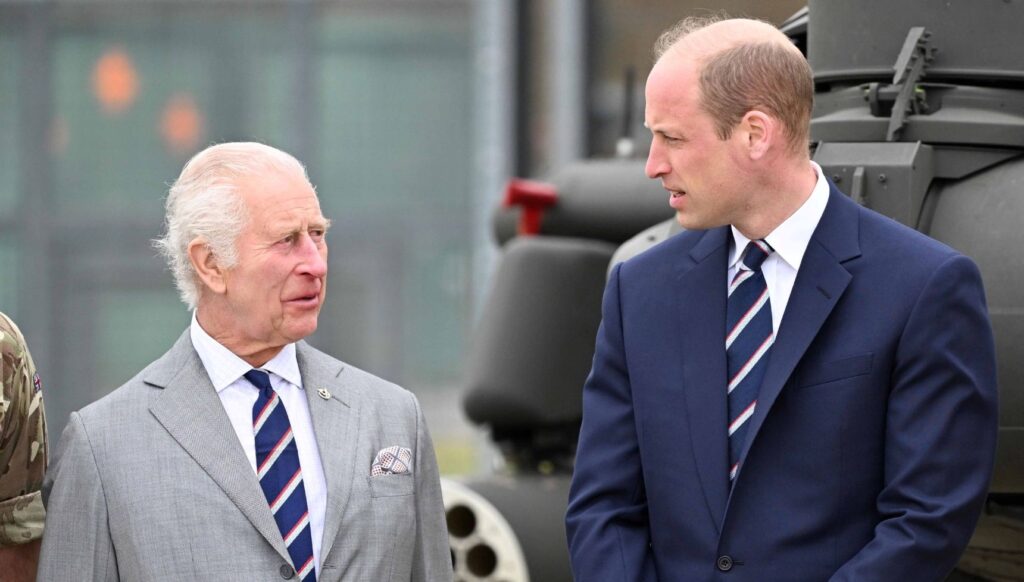 King Charles and Prince William during royal engagement