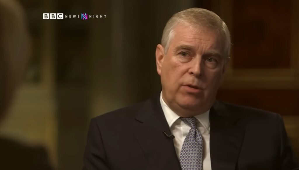 Andrew Mountbatten-Windsor during BBC Newsnight interview