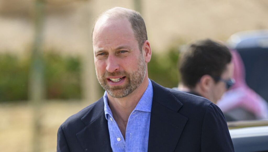 Prince William with beard on royal visit