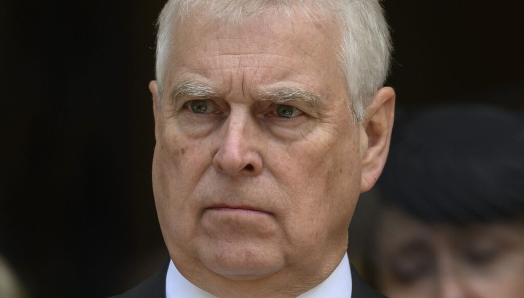 Andrew Mountbatten-Windsor looking angry