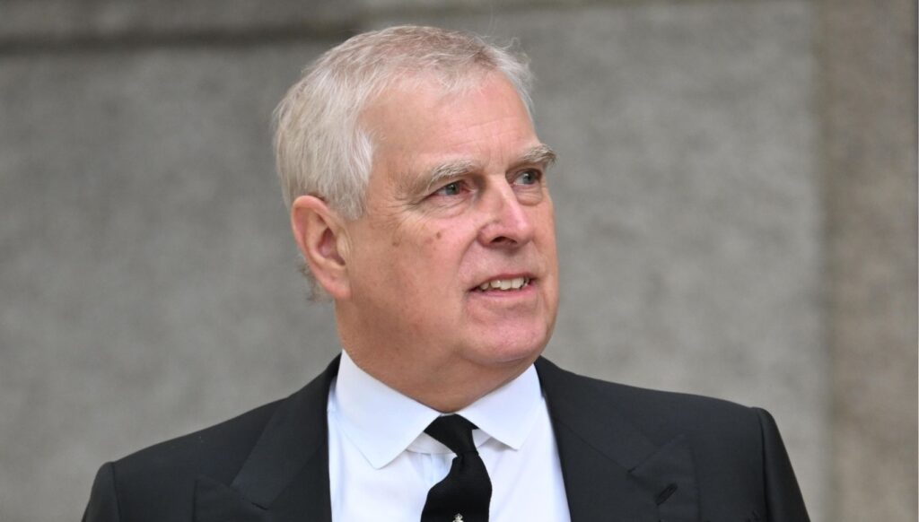 Andrew Mountbatten-Windsor at Duchess of Kent's funeral