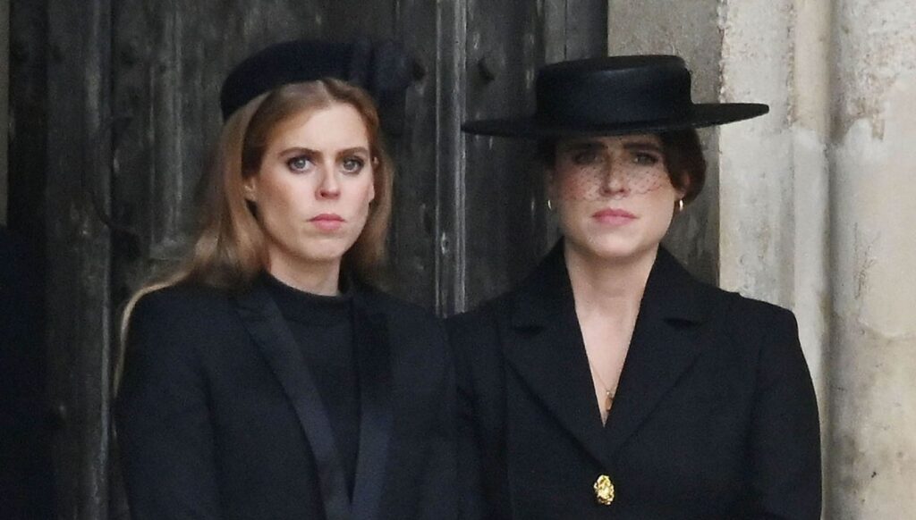 Princess Beatrice and Eugenie at Queen's funeral
