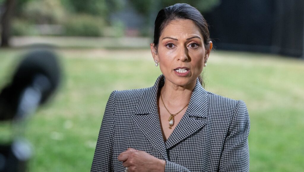 Priti Patel speaking 