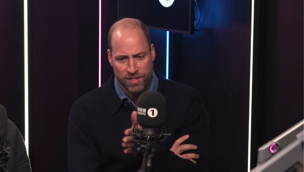 Prince William speaking during BBC Radio appearance