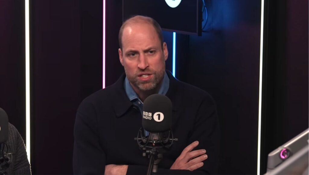 Prince William speaking during BBC Radio appearance