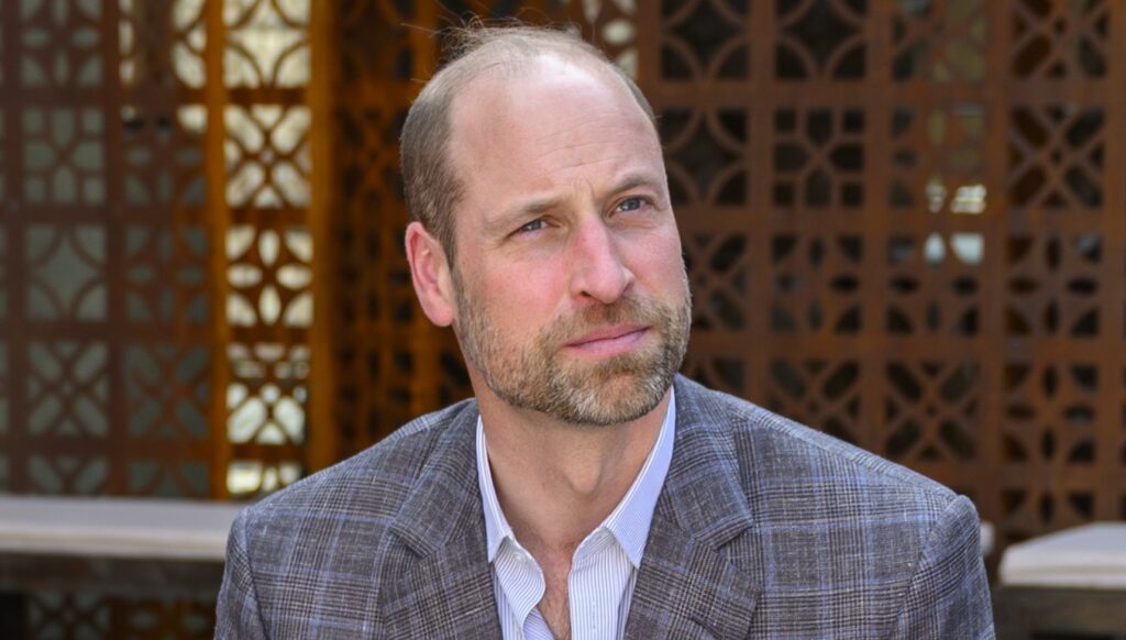 Prince William in blazer during Saudi Arabia visit