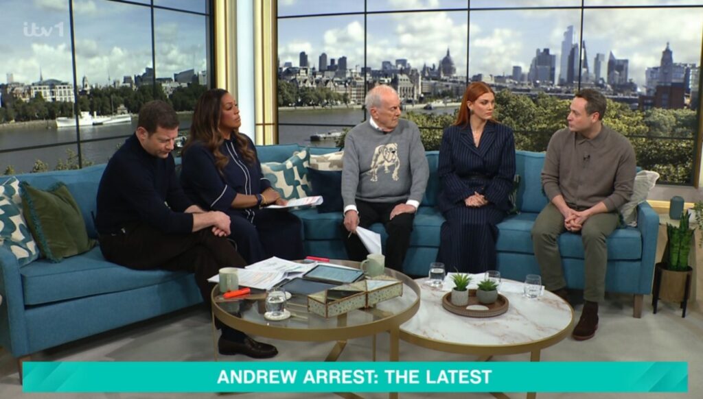 This Morning discussion on Andrew Mountbatten-Windsor arrest
