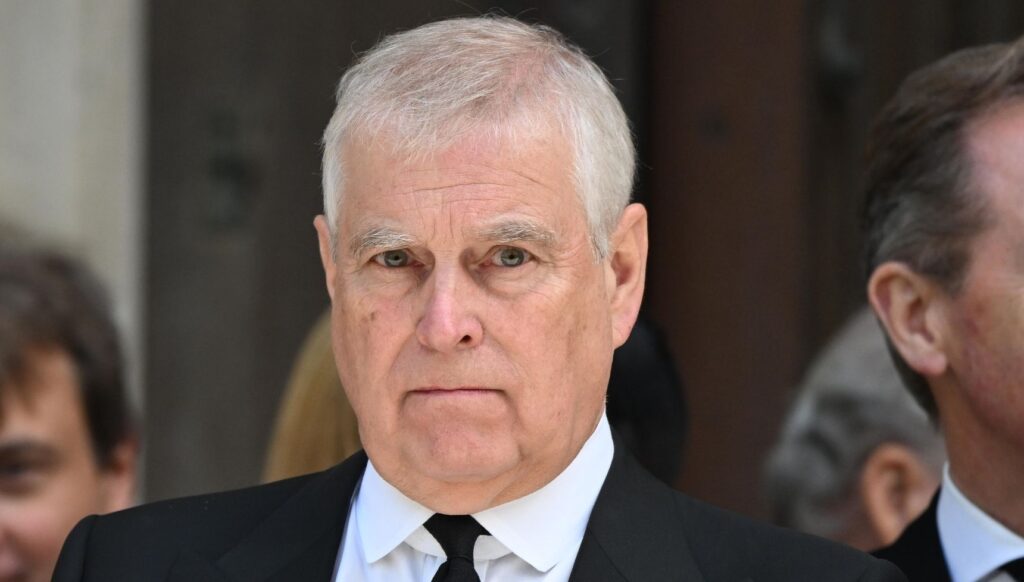 Andrew Mountbatten-Windsor at Duchess of Kent's funeral