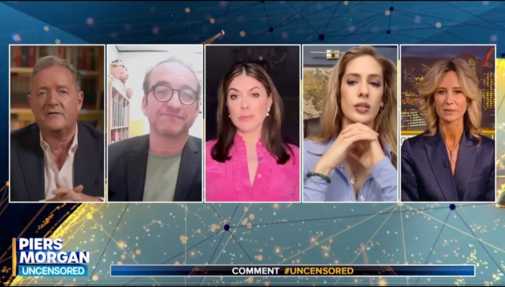 Piers Morgan and Lady Victoria among other guests on Uncensored