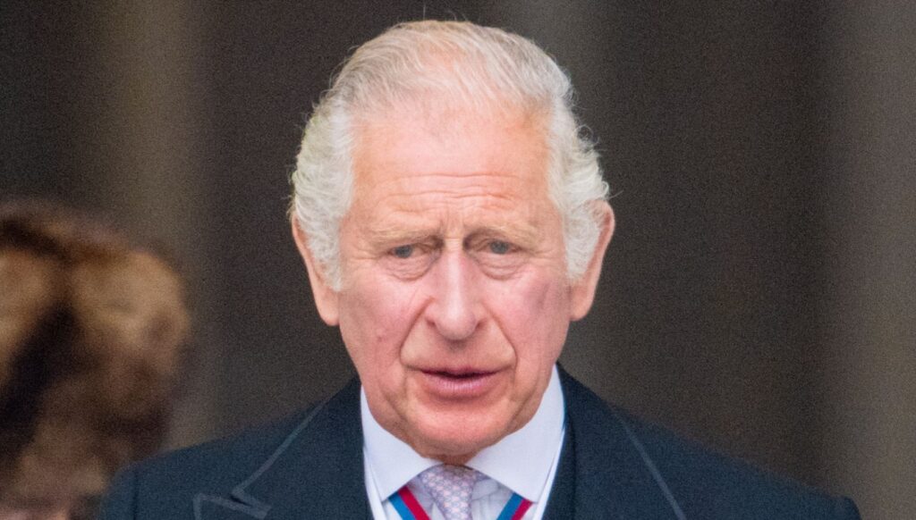 King Charles looking serious