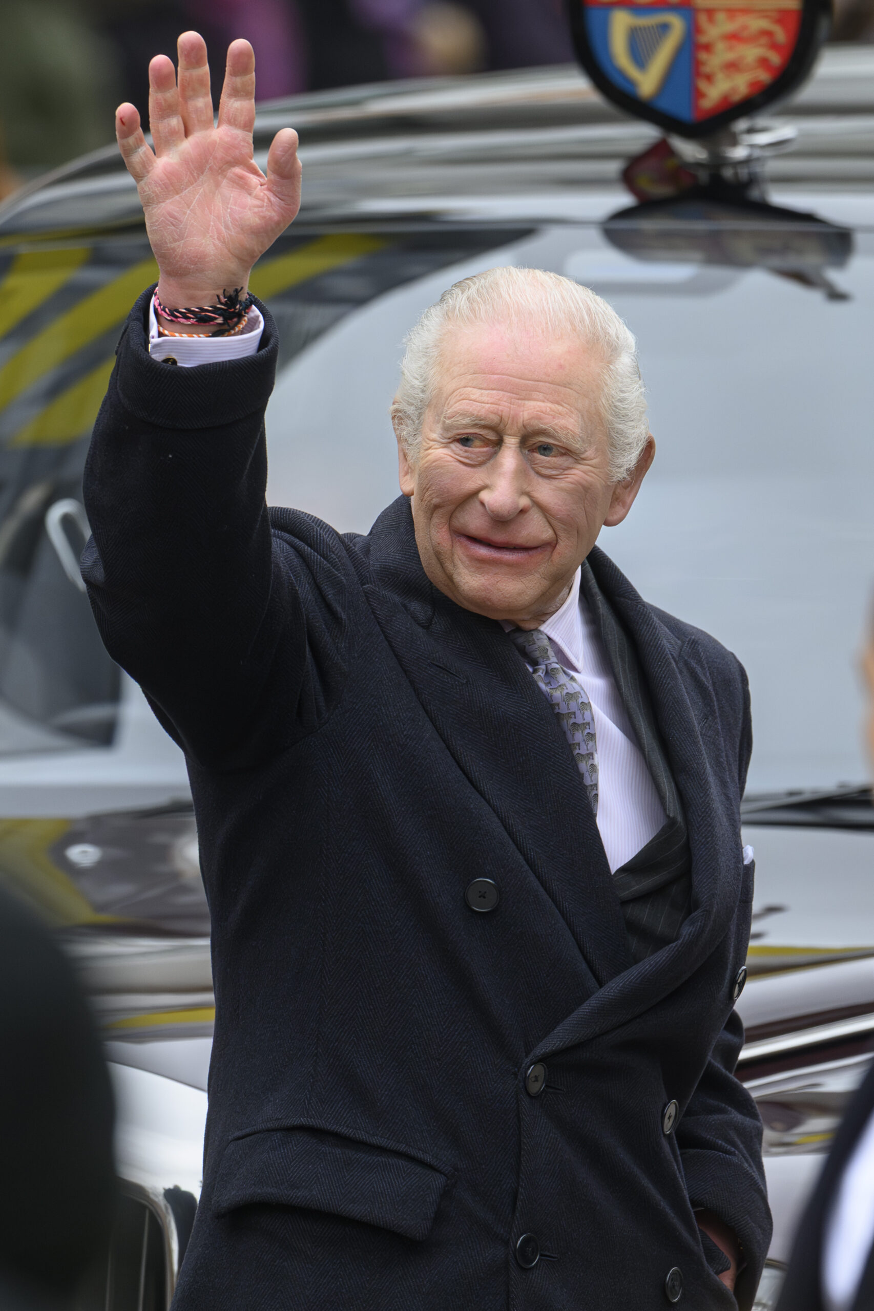 King Charles waving