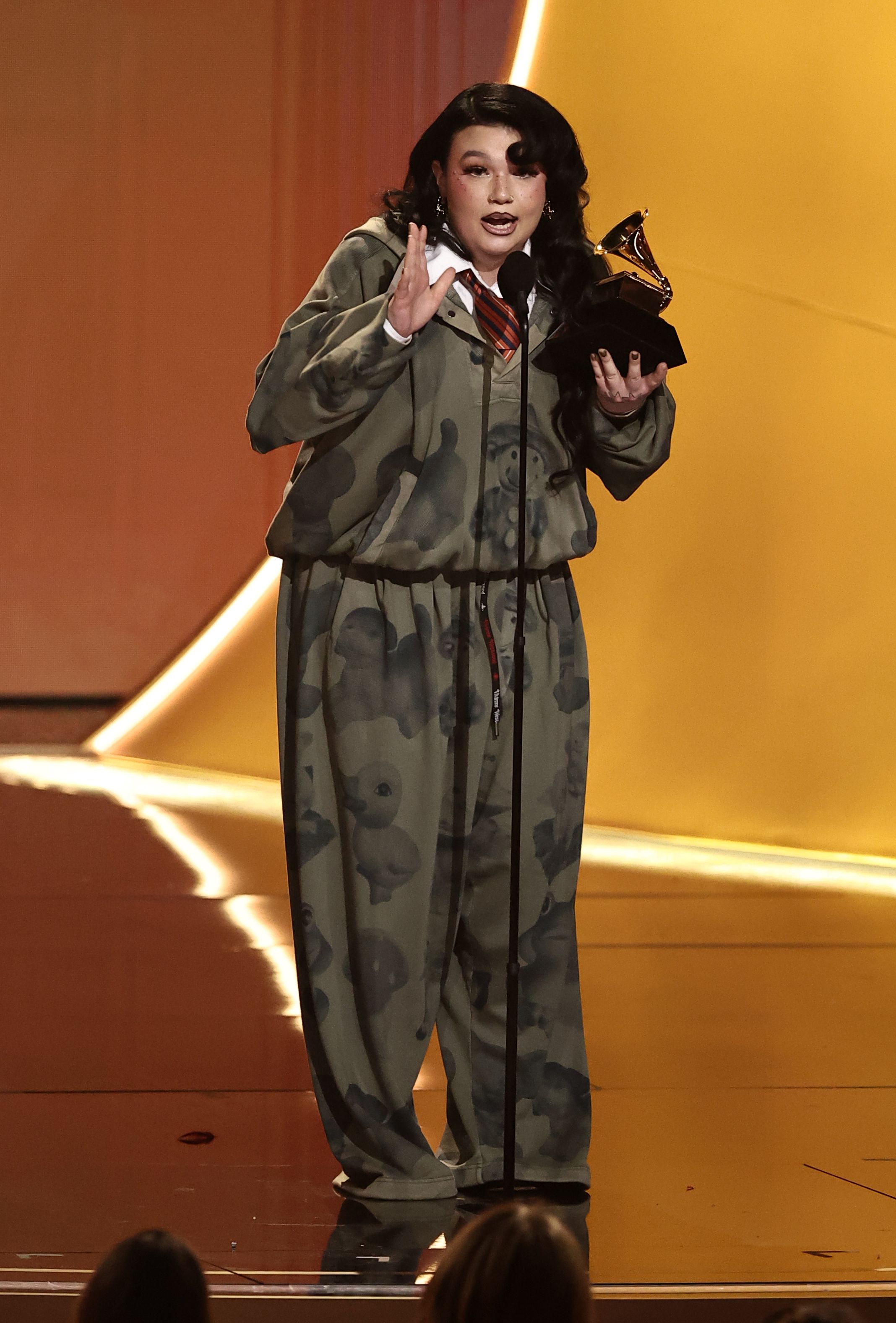 Lola Young on stage at the 2026 Grammy Awards