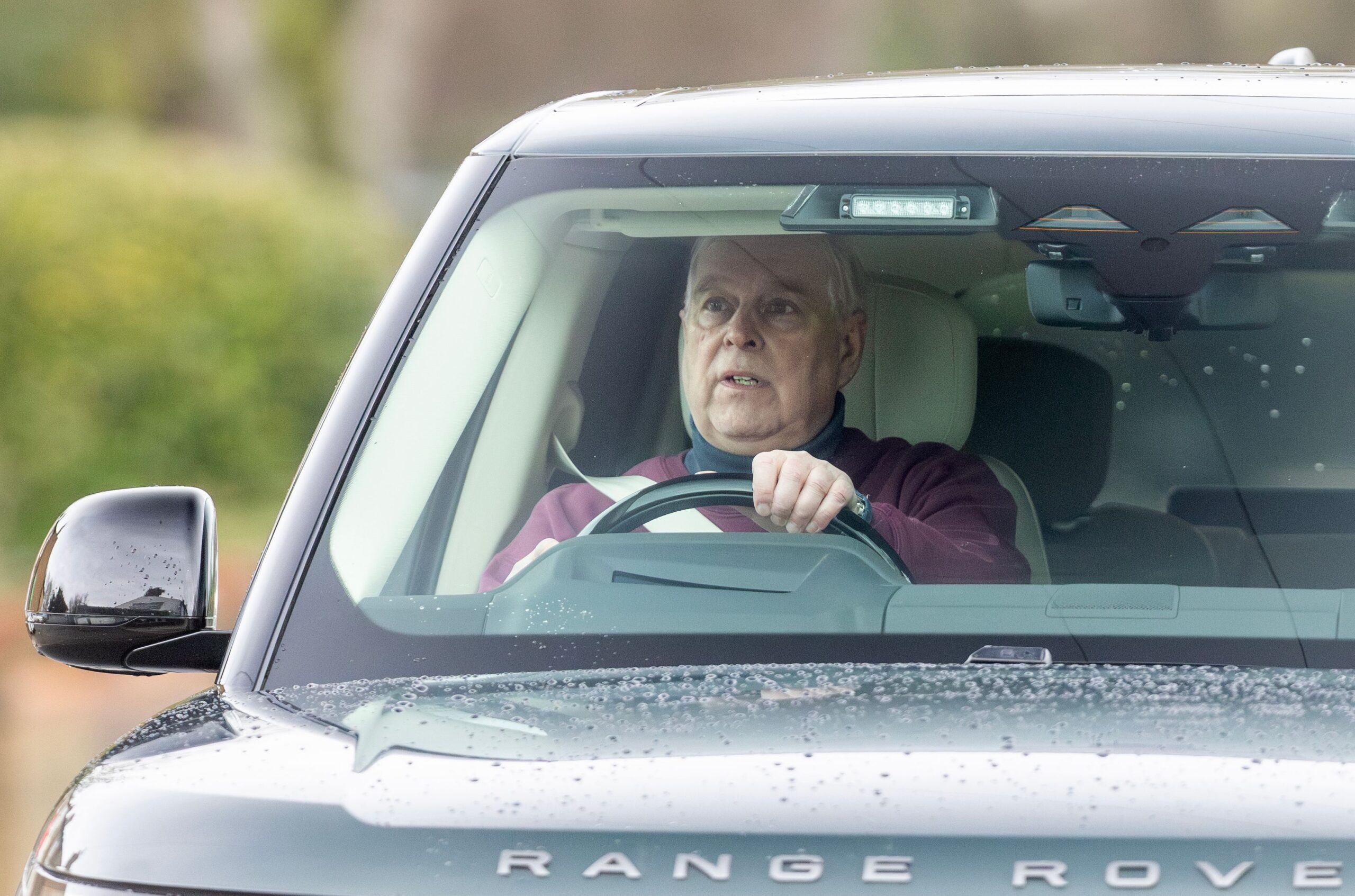 Andrew Mountbatten-Windsor driving in Windsor