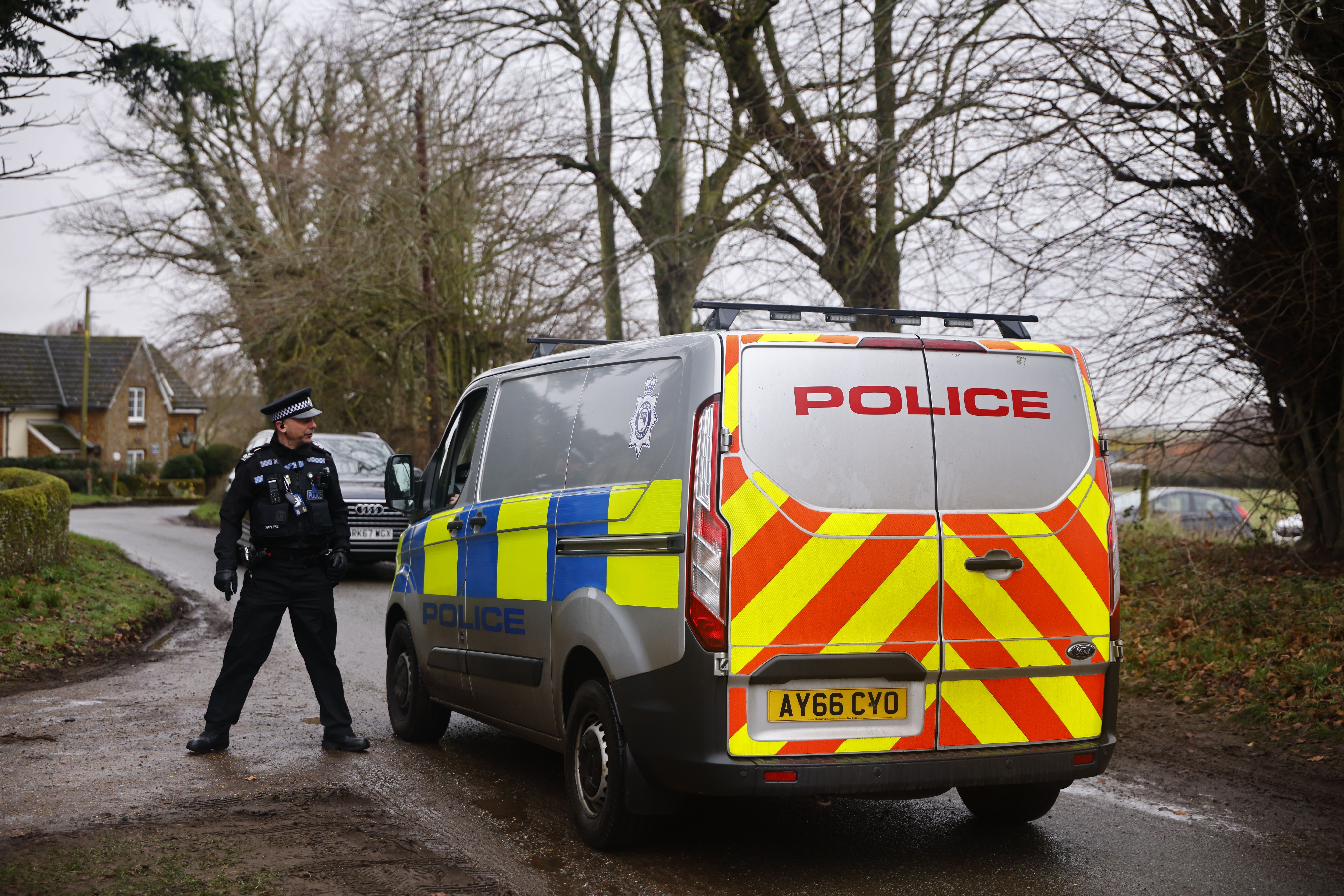 A police van at Sandringham