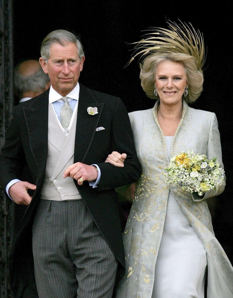 King Charles and Queen Camilla on their wedding day