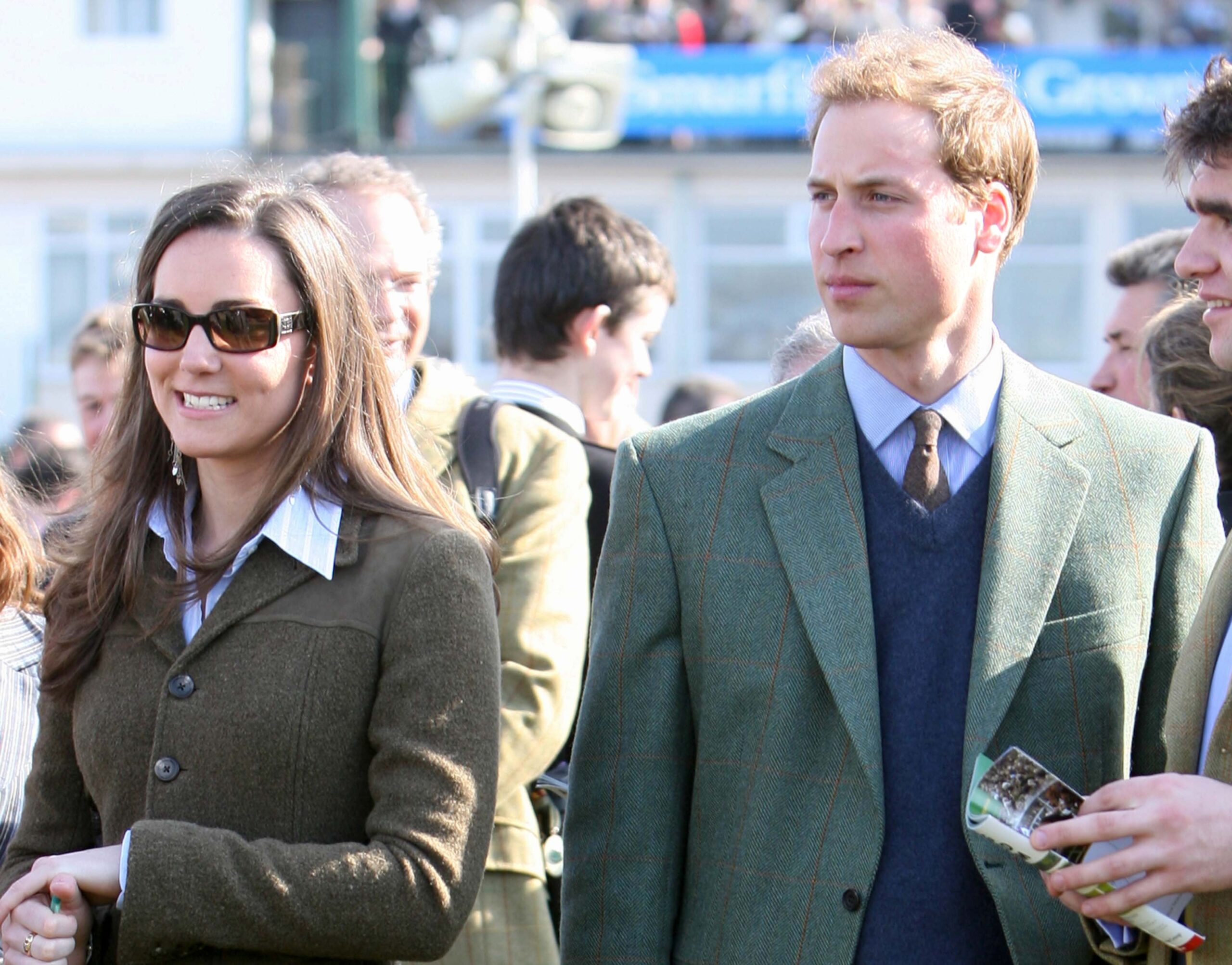 Young Kate Middleton and Prince William at Cheltenham Festival in 2007