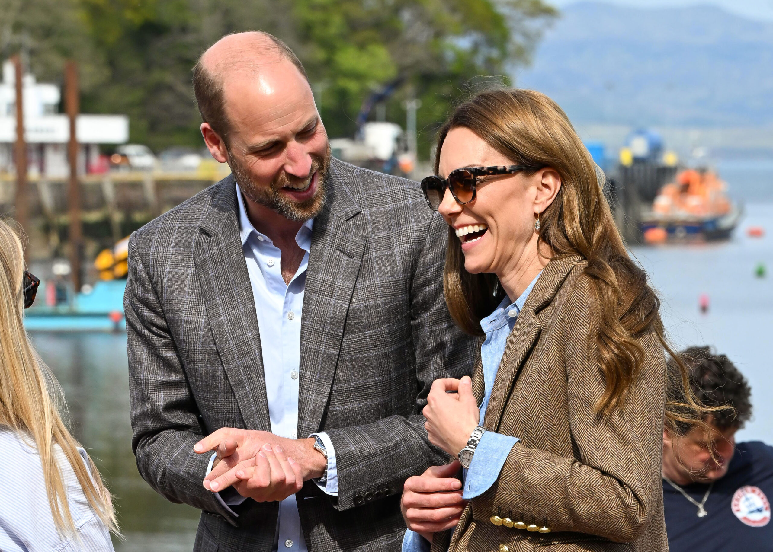 Prince William and Princess Kate laughing together