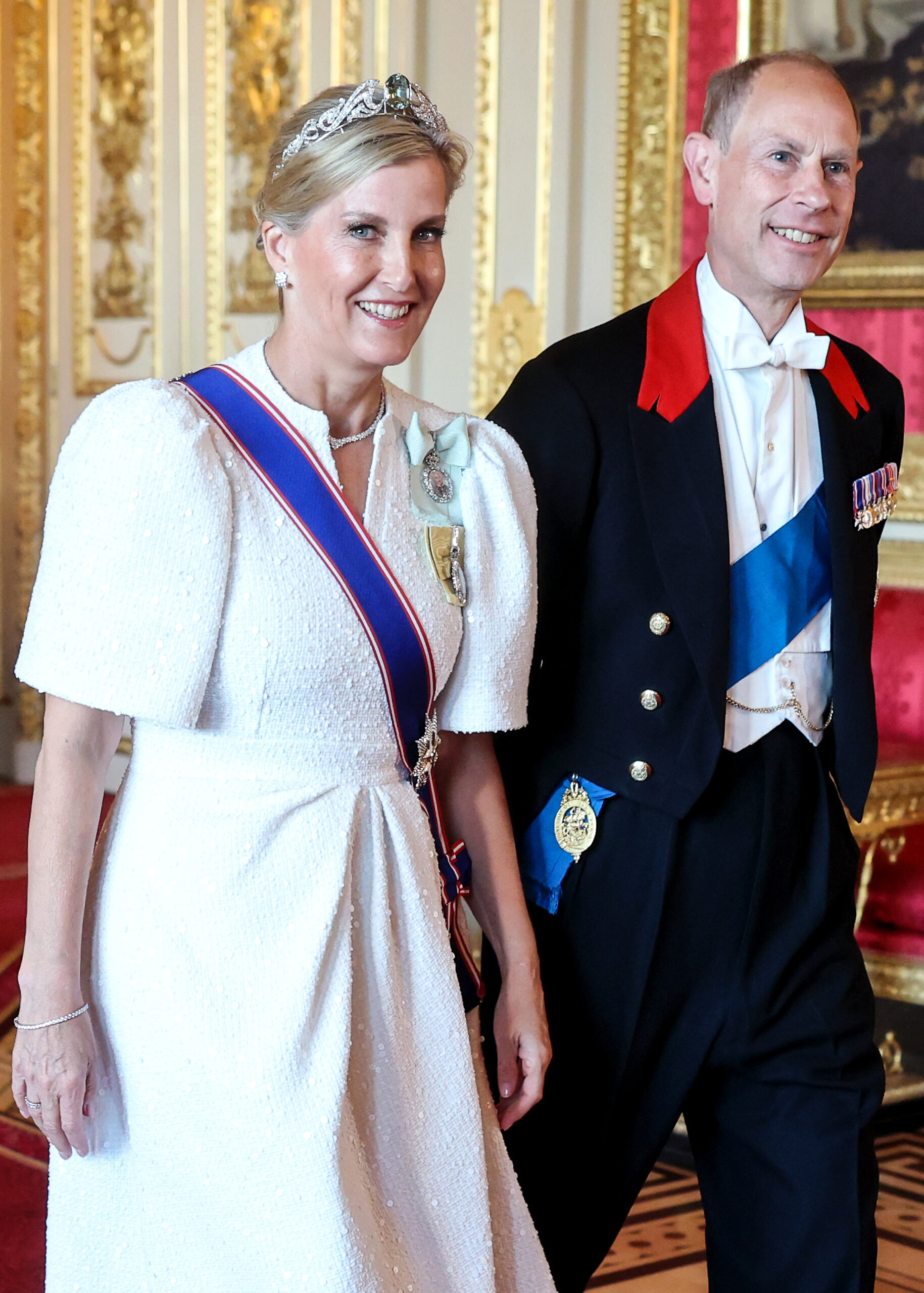 Duchess Sophie and Prince Edward at a state banquet