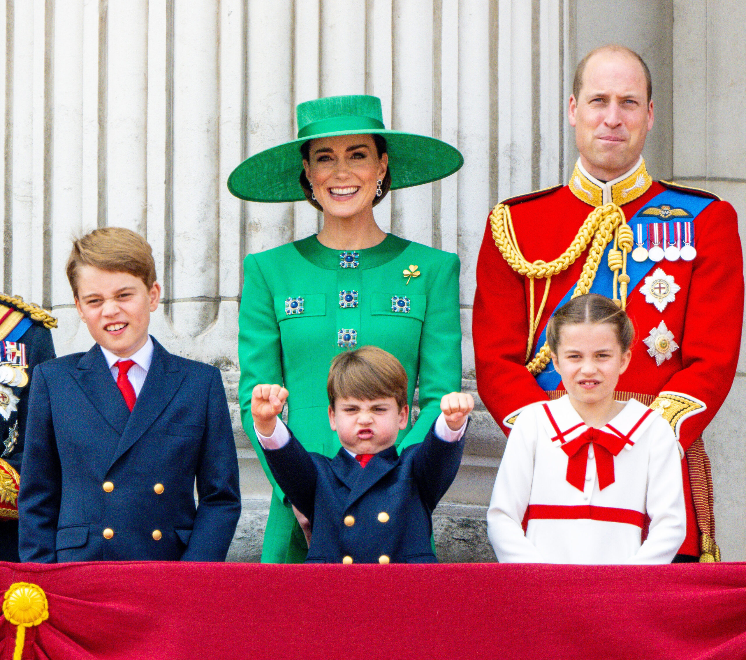 The Wales family on Buckingham Palace balcony