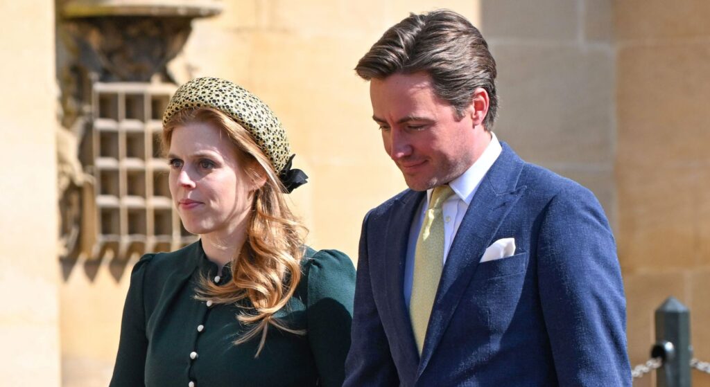 Princess Beatrice and husband Edoardo at church service