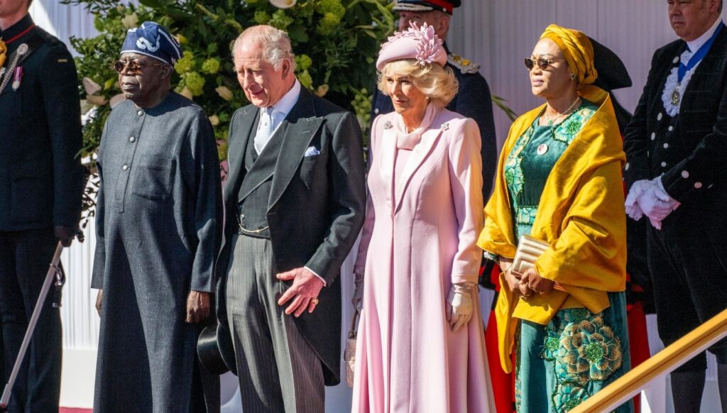 King Charles and Queen Camilla with the president and first lady of Nigeria