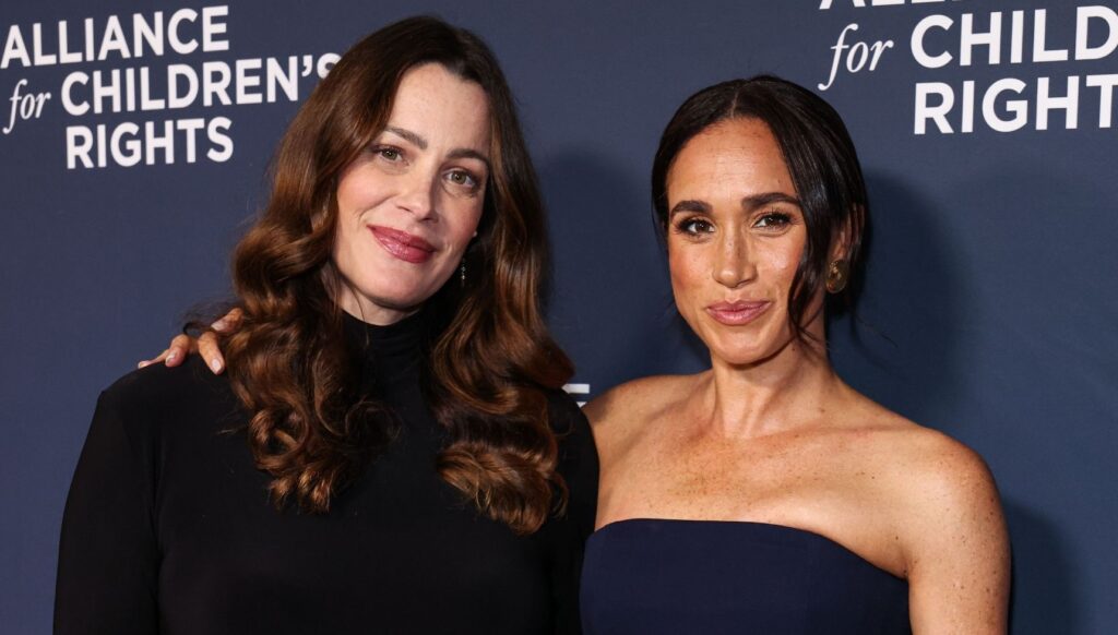 Meghan Markle and friend Kelly at charity event