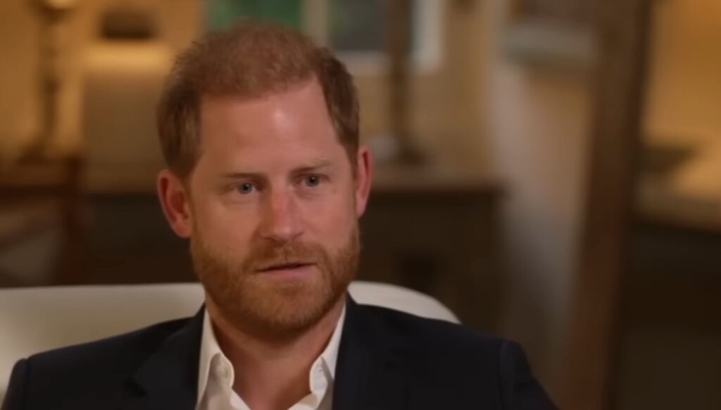 Prince Harry speaking during BBC interview