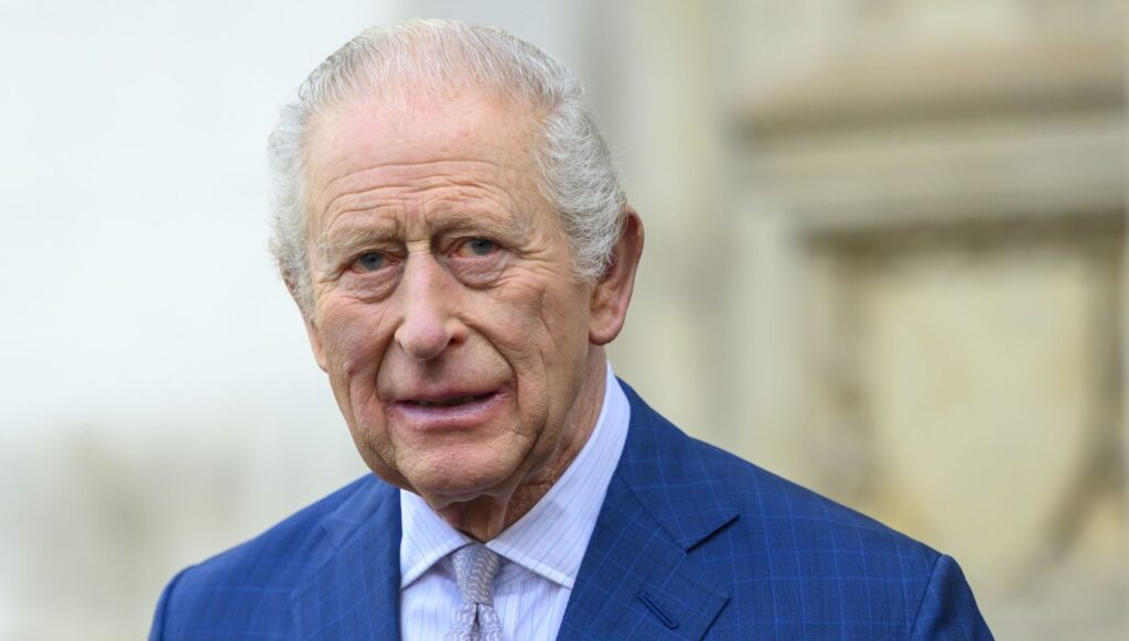 King Charles in blue suit for royal engagement