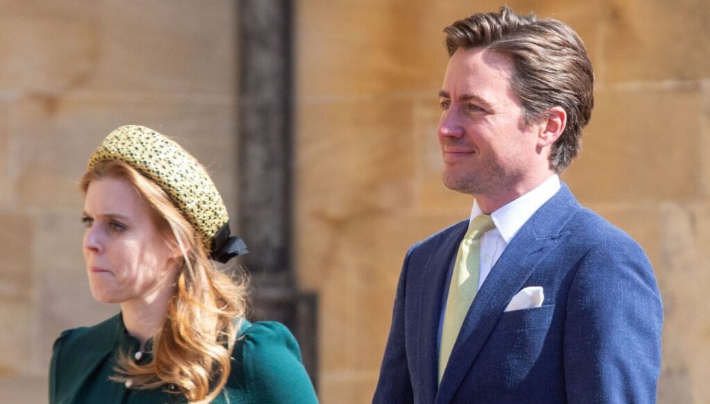 Princess Beatrice and husband at Easter service