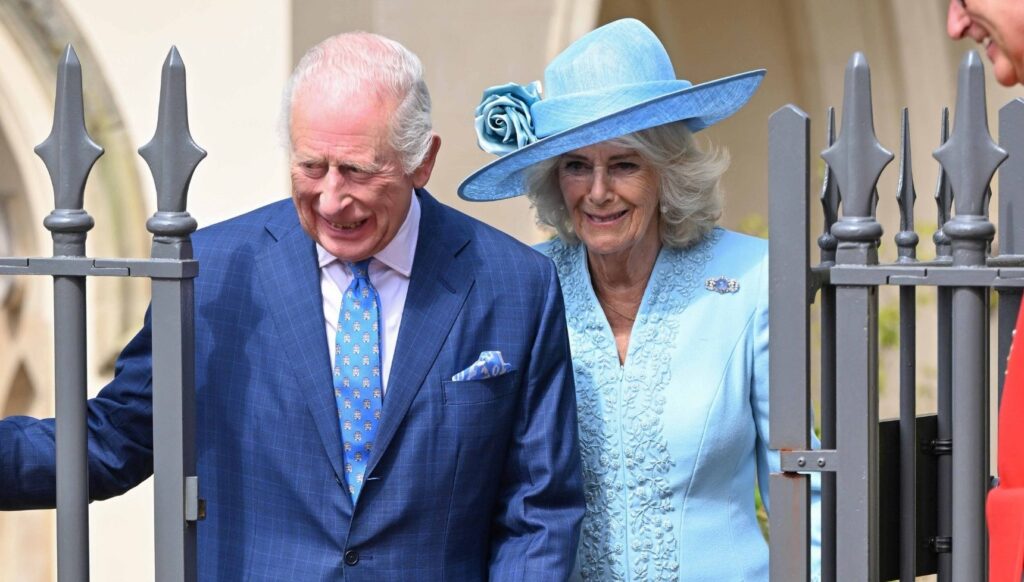 King Charles and Queen Camilla at Easter service