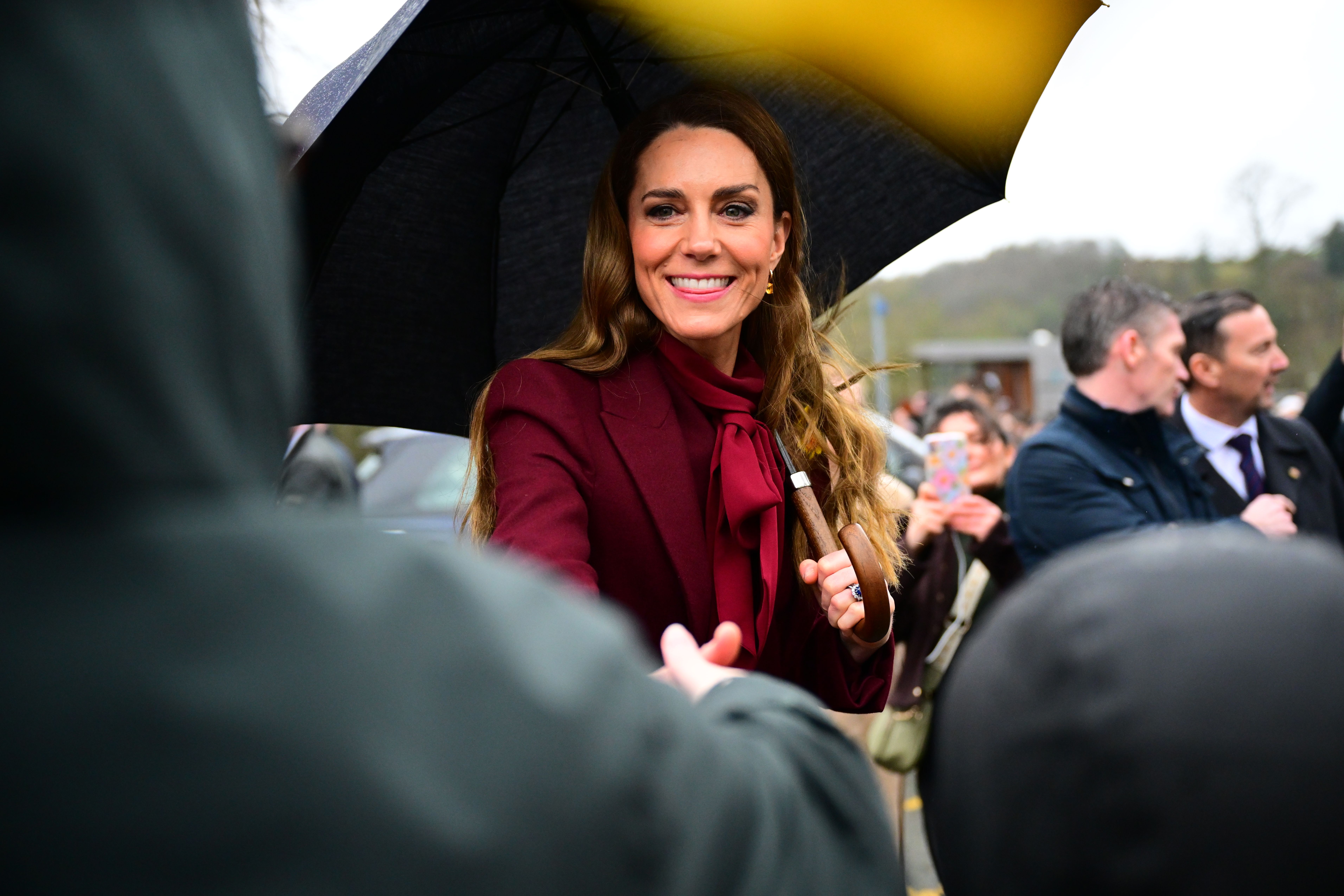 Princess Kate greets well-wishers in Wales
