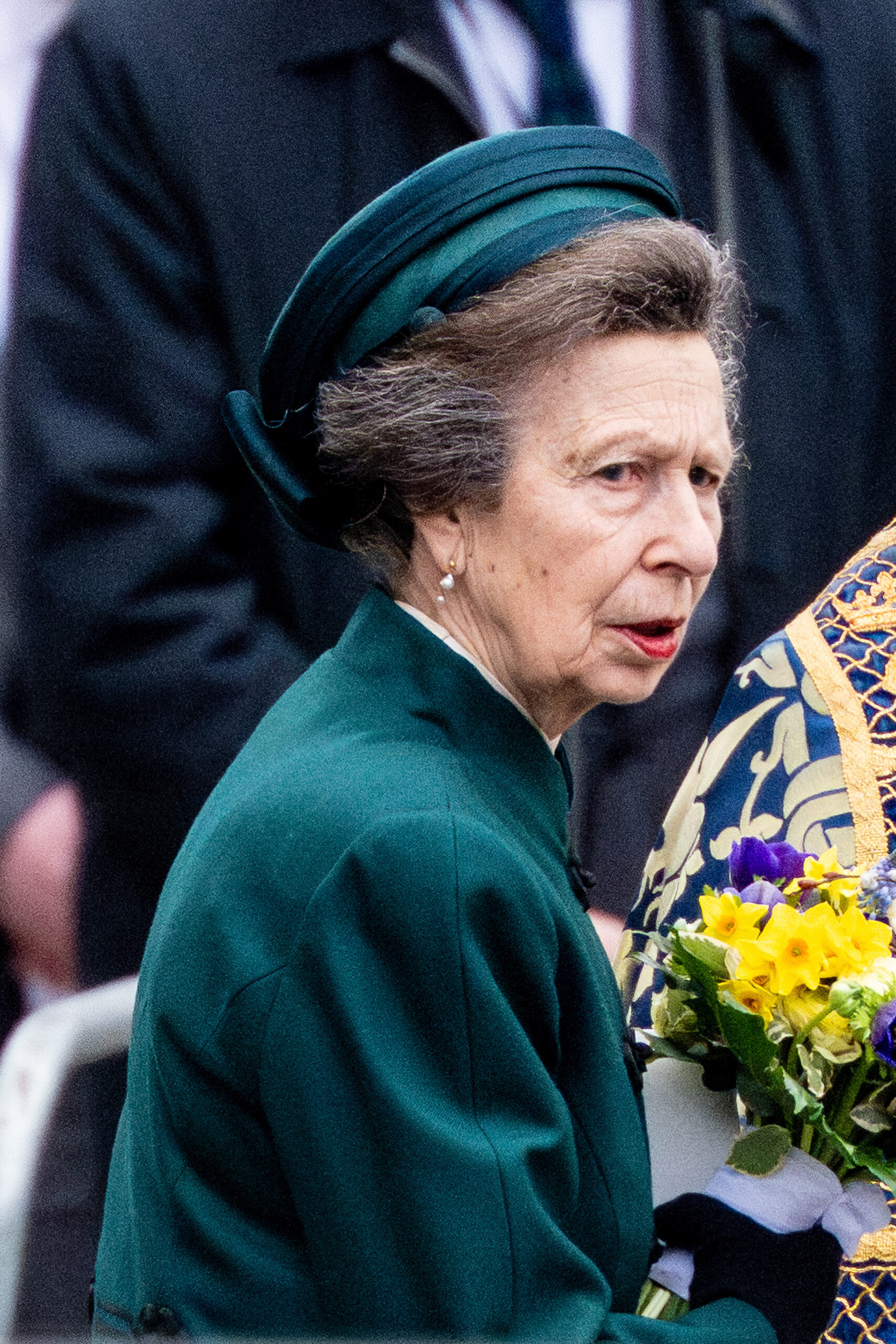 Princess Anne frowning