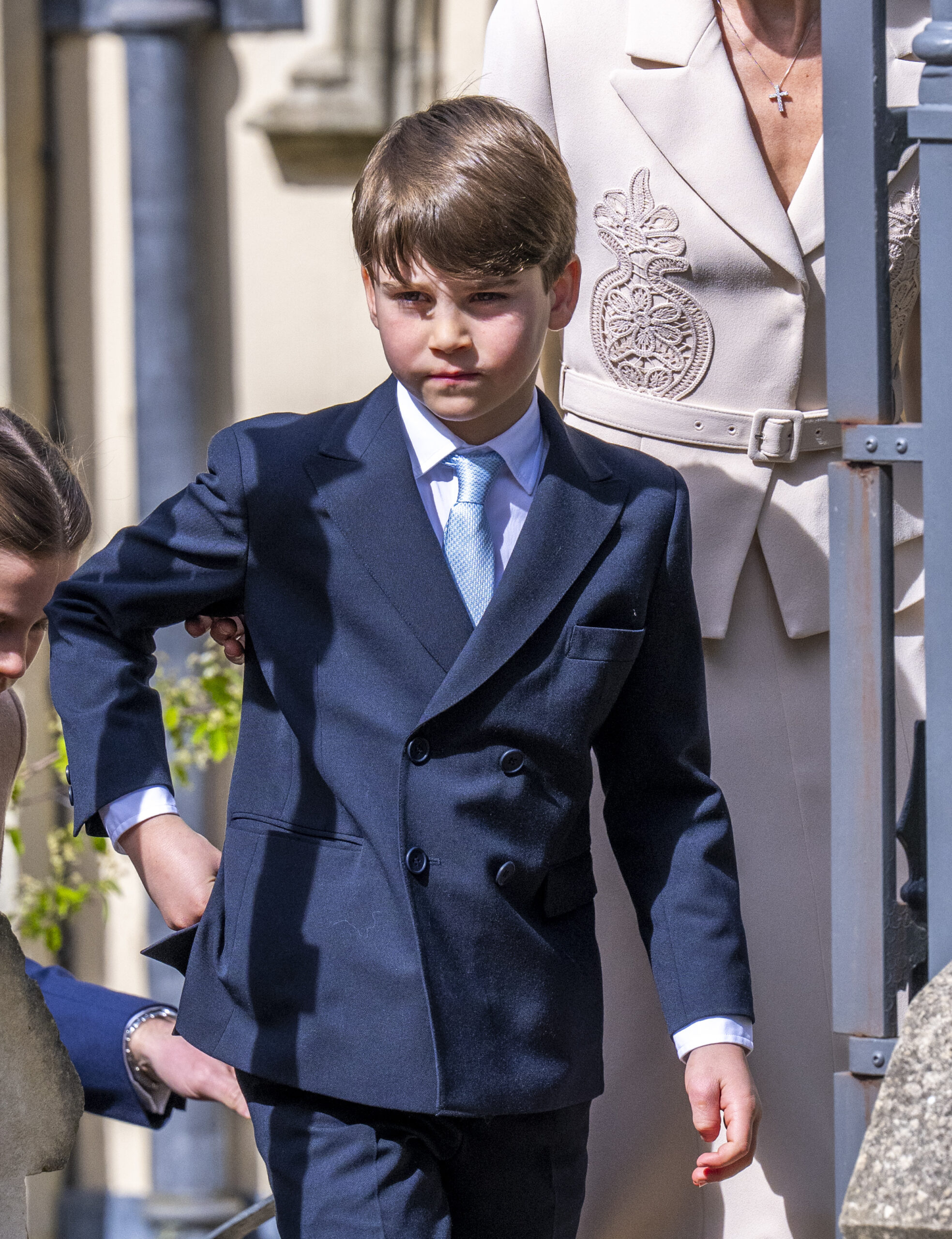 Prince Louis in blue suit at Easter service