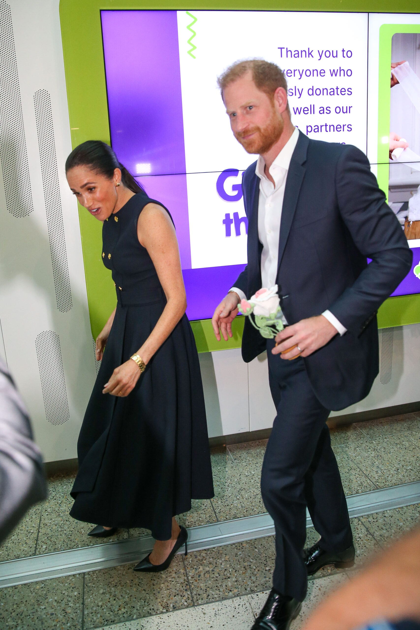 Meghan Markle and Prince Harry at hospital in Australia