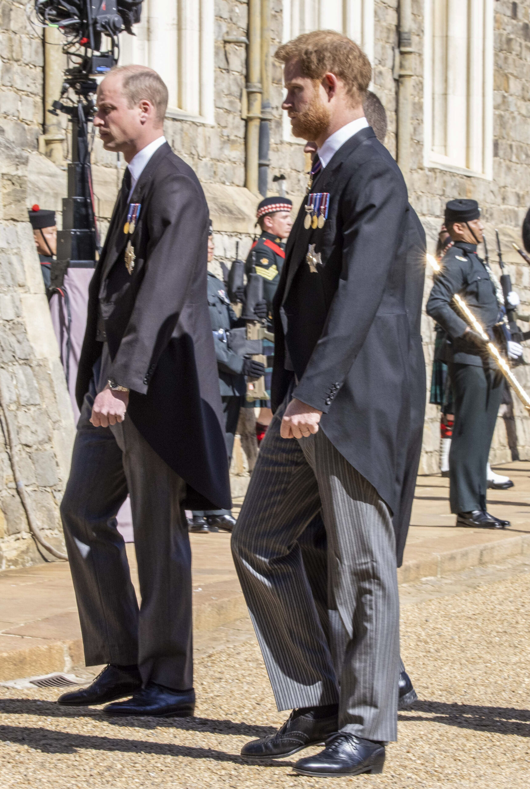 Prince William and Harry at Prince Philip's funeral