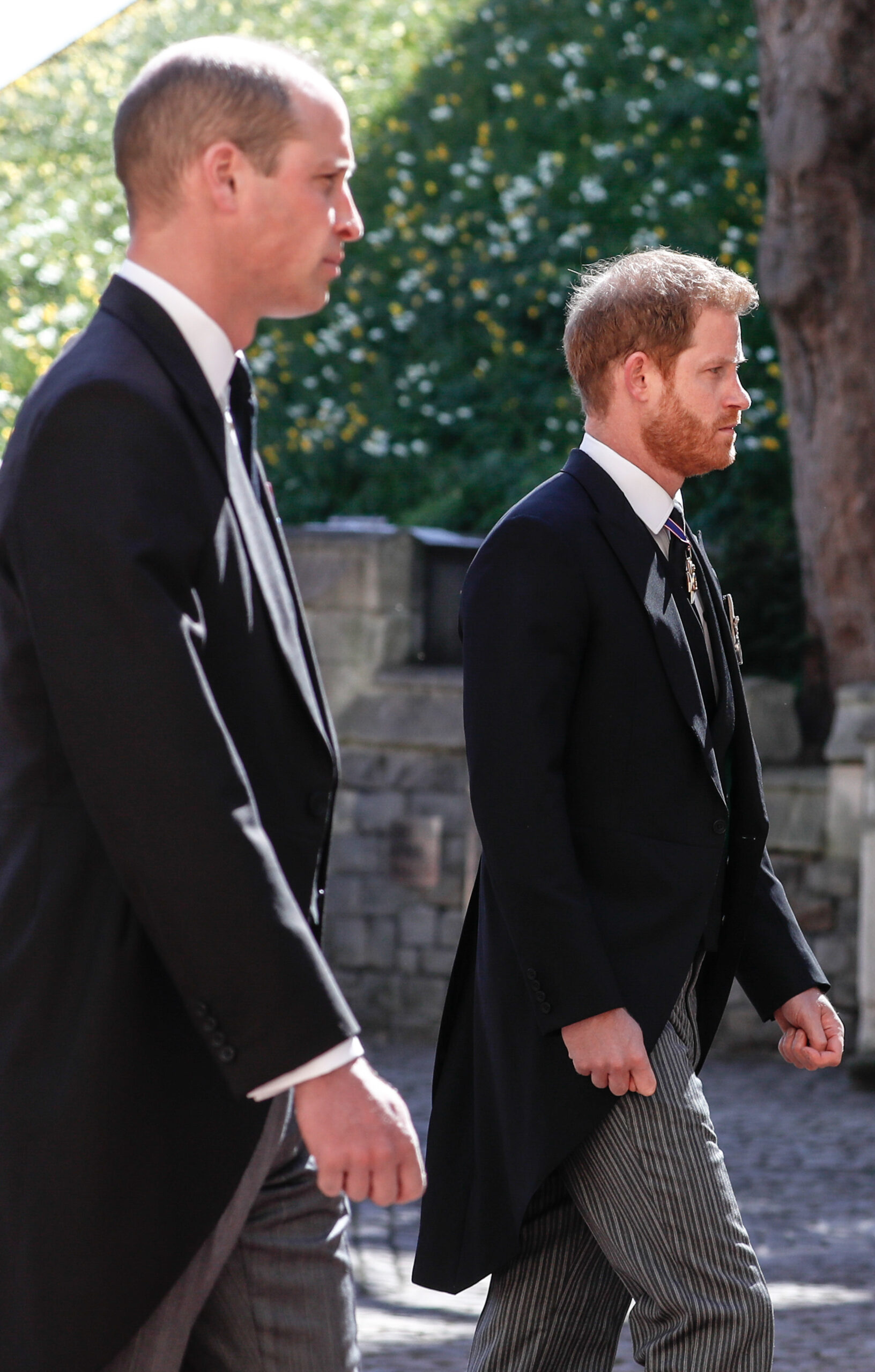 Prince William and Harry at Philip's funeral