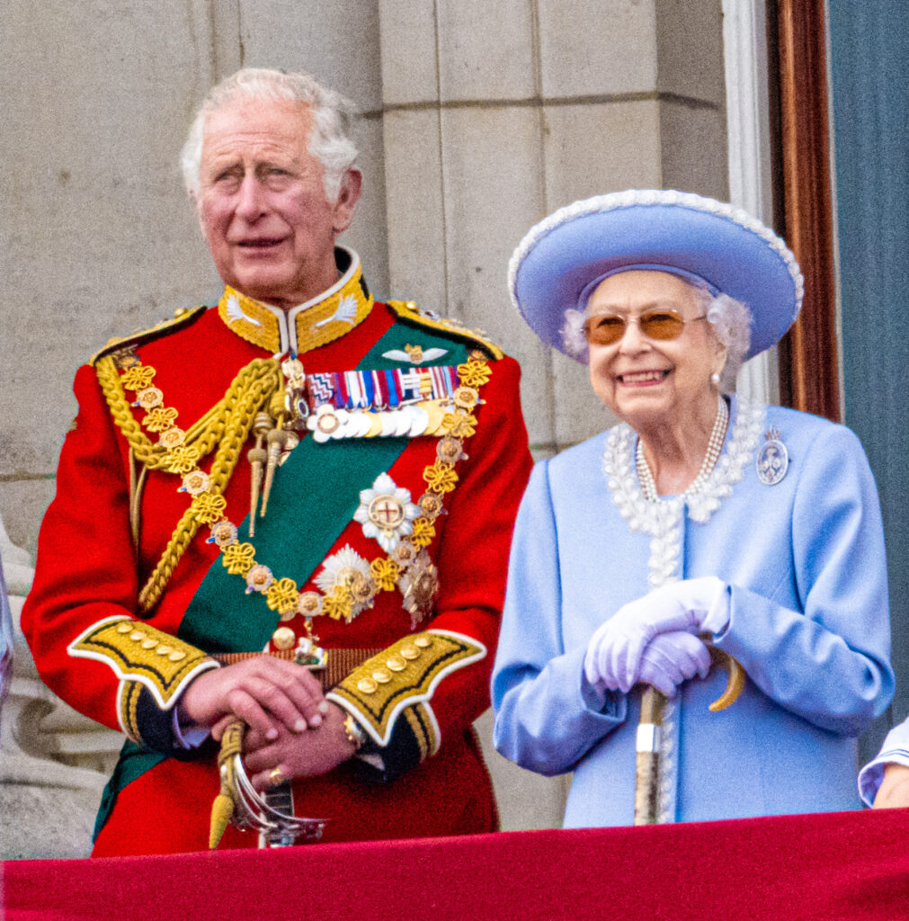 King Charles and Queen Camilla on palace balcony