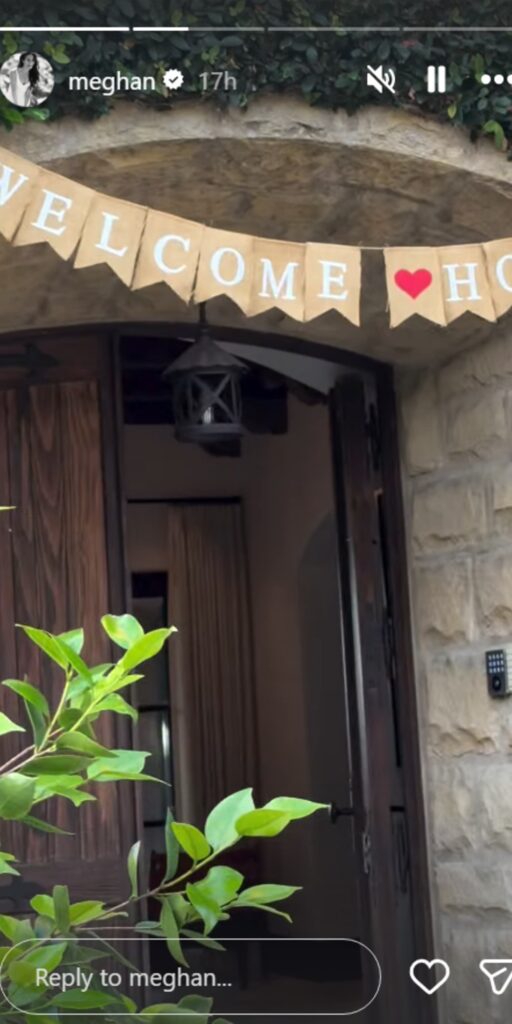 Meghan Markle shares welcome home video to Instagram