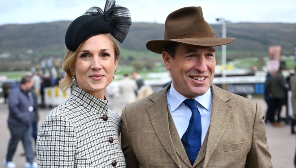 Peter Phillips and Harriet Sperling at races
