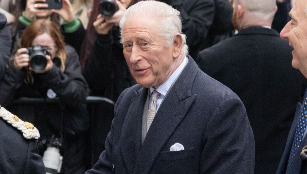 King Charles in suit during royal engagement
