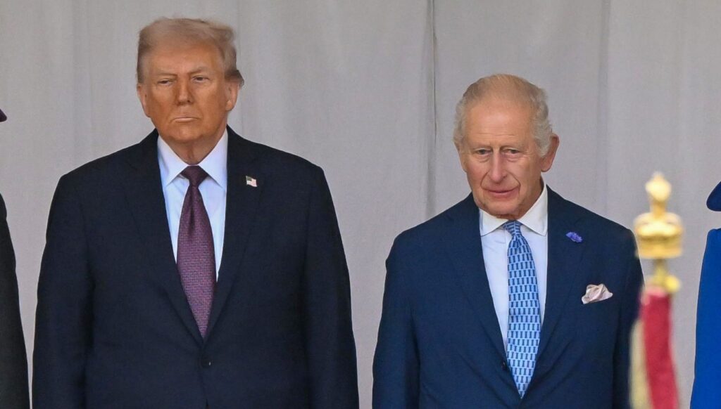 Donald Trump and King Charles during state visit