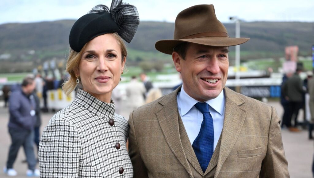 Peter Phillips and Harriet Sperling at races
