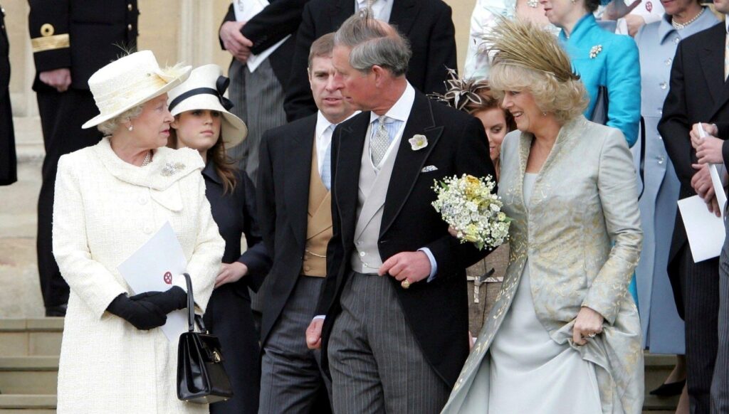 Queen Elizabeth II at Charles and Camilla's wedding