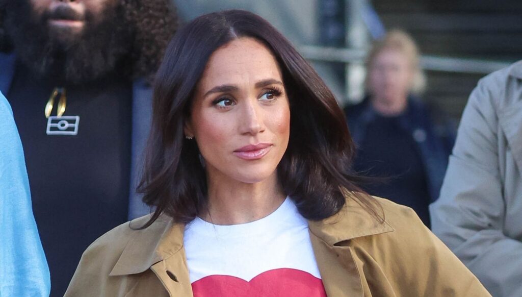 Meghan Markle with serious expression in Australia