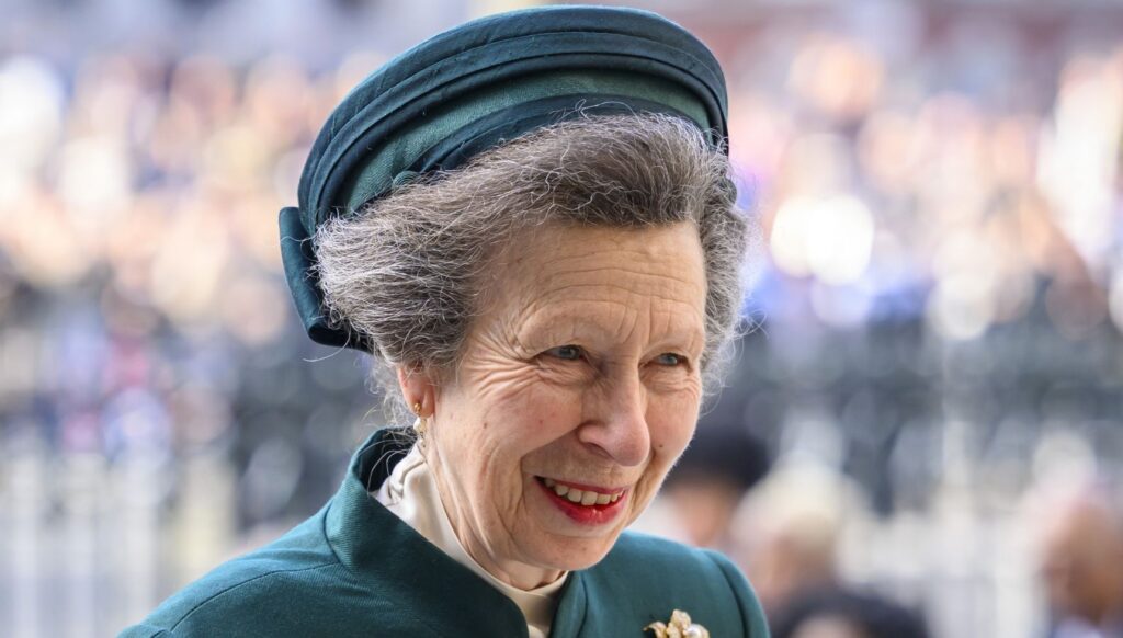 Princess Anne in green outfit at royal service