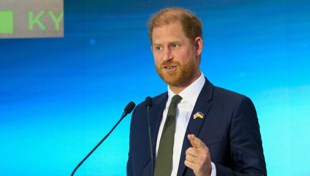 Prince Harry during speech in Ukraine